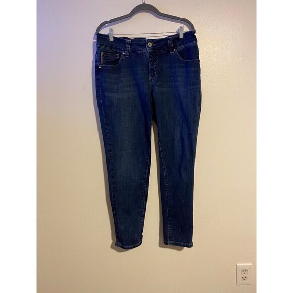 Jag Girlfriend Jeans Womens Dark Blue Denim Pants Size 16W Casual Comfy Logo - Picture 1 of 9